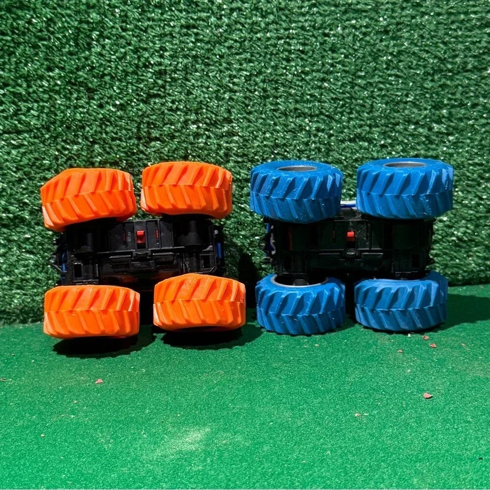 New Bright Monster Truck Duo - Black and‎ Red, Blue and Red Push